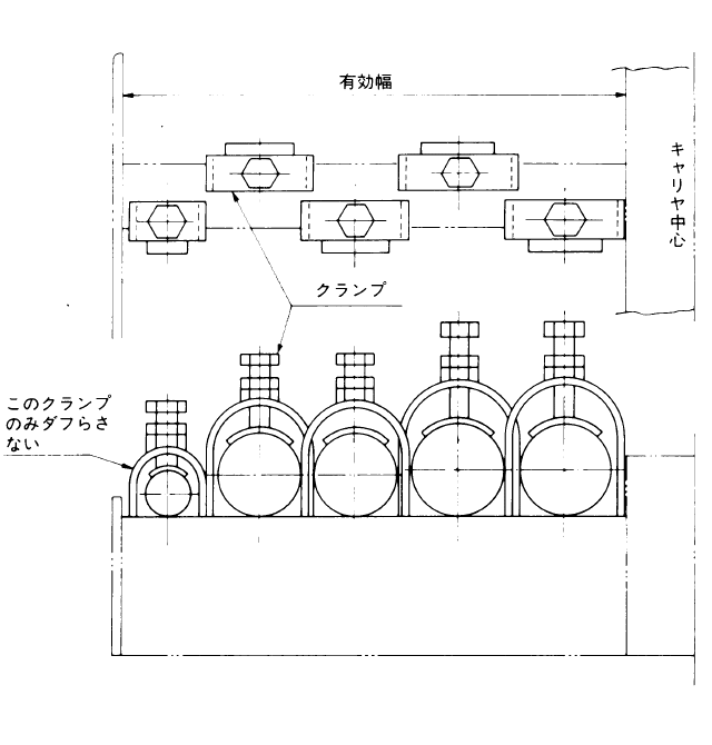 ケーブルクランプ取付説明図