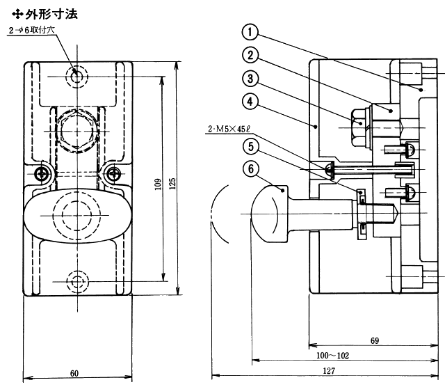 安全端子ST20型外形図